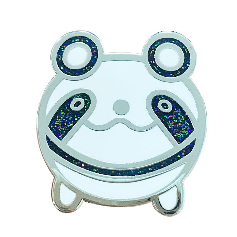 Cute glitter cartoon brooch