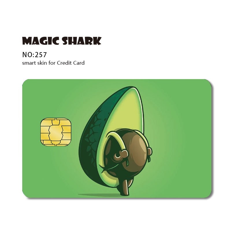 Magic Shark Funny Matte Hentai Money Blockbuster Stonks Credit Card Debit Card Skin Case Tape Sticker Film Big Small Chip
