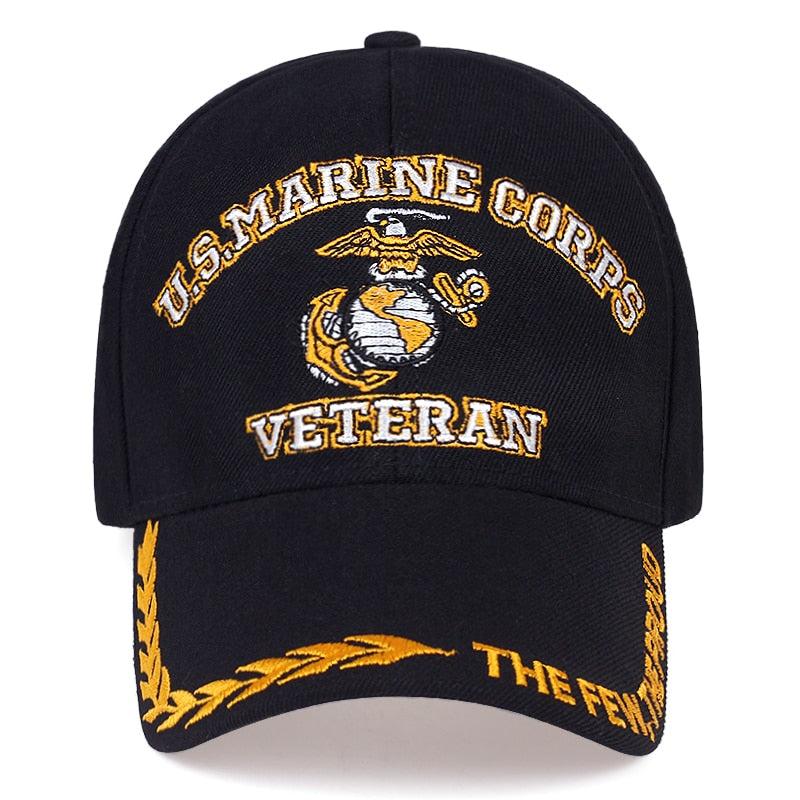 New Fashion U.S. Marine Corps Veteran the few the proud Hats Letter Embroidered