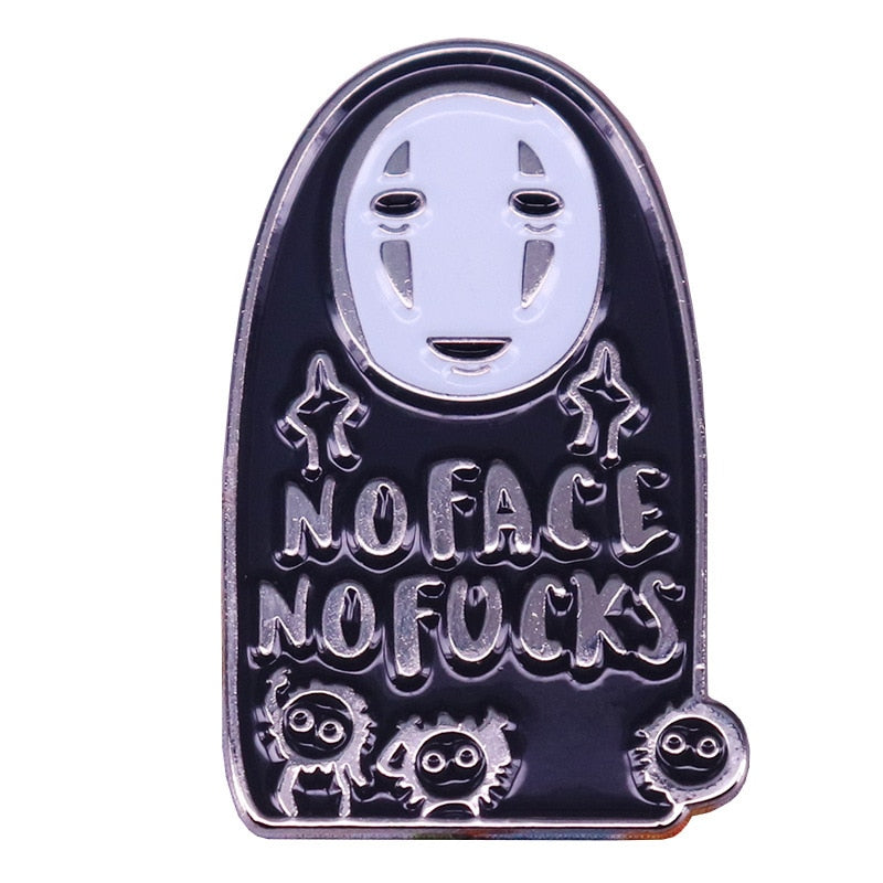 Faceless Man and Dust Elf Brooch Cute Cartoon Badge