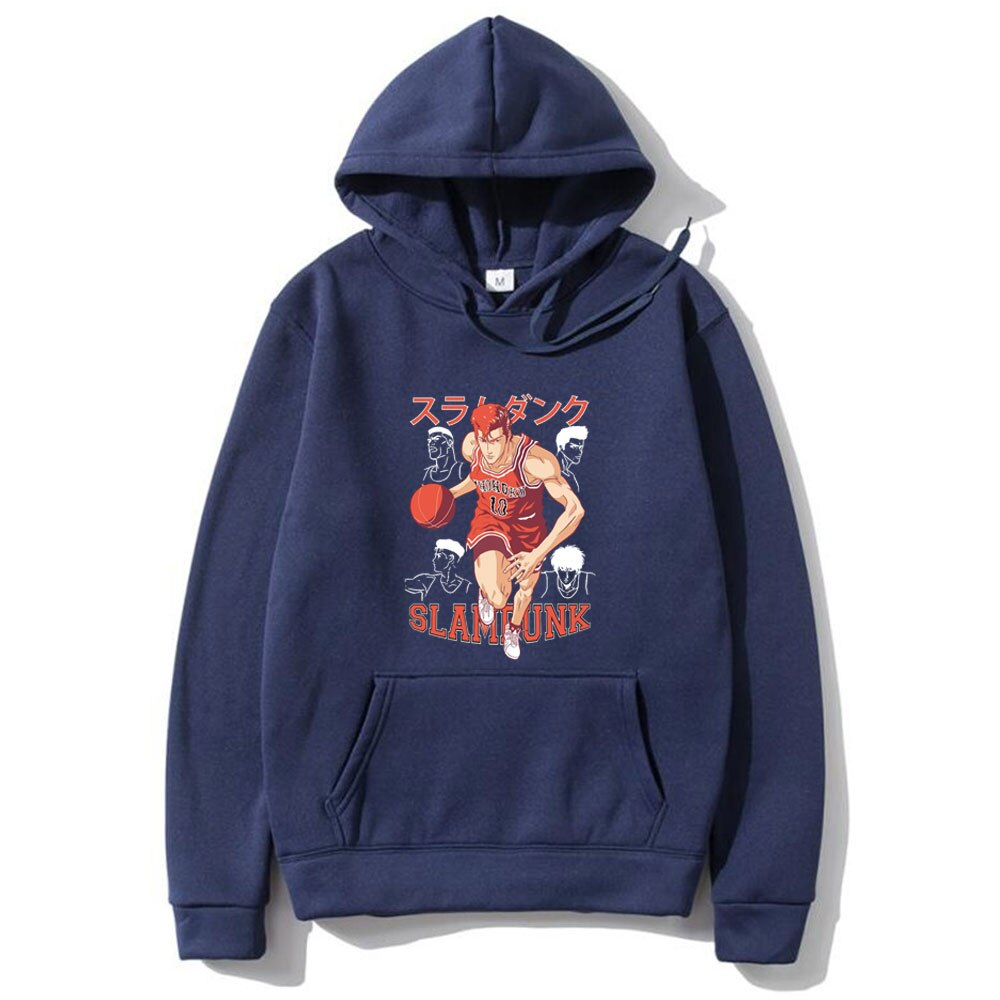 Anime SLAM DUNK Hoodie Hanamichi Sakuragi Graphic Printed Hoodies Men Women Fashion Cool Streetwear Basketball Boys Sweatshirt