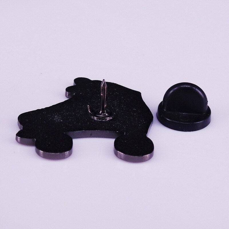 Retro skates brooch movie science fiction movie crazy roller skating inspiration badge