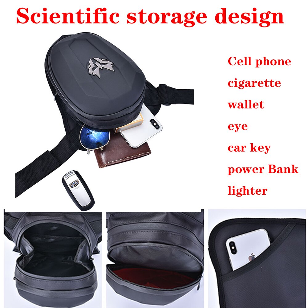 Motorcycle Leg Bag Motocross Shoulder Bags Multi-pocket Waist Pack Wear Resistant Bag Travel Climbing Riding Bike Cycling