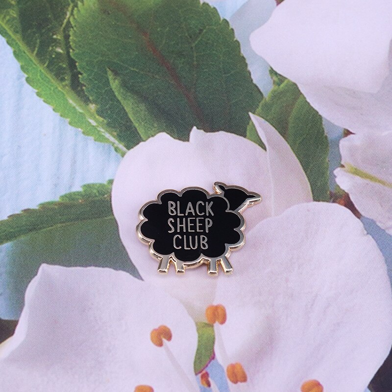 Black Sheep Club -Brooch Funny and Humorous Badge