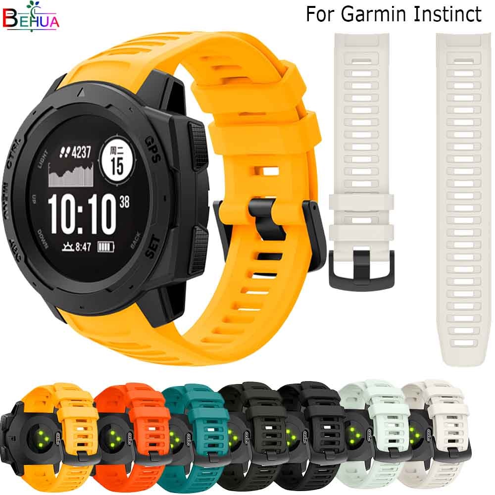 22mm Sporting Good Watch Band Strap for Garmin Instinct Watch Wirstband Bracelet durable Silicone smart Watch band Accessories