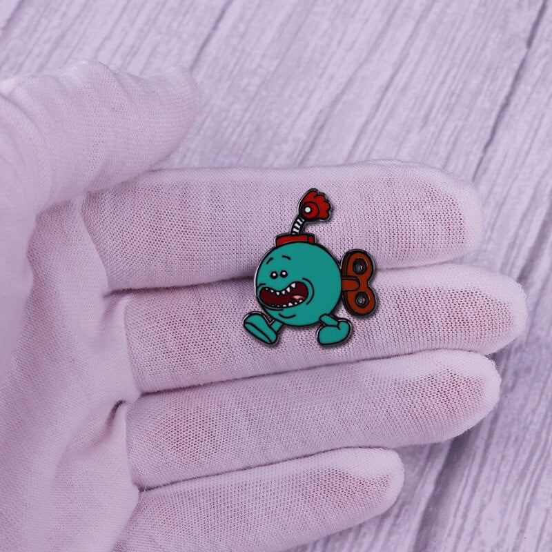 Cute Bomb Mission Mr. Musta Brooch Animation Sci-Fi Sitcom Cartoon Inspiration Badge