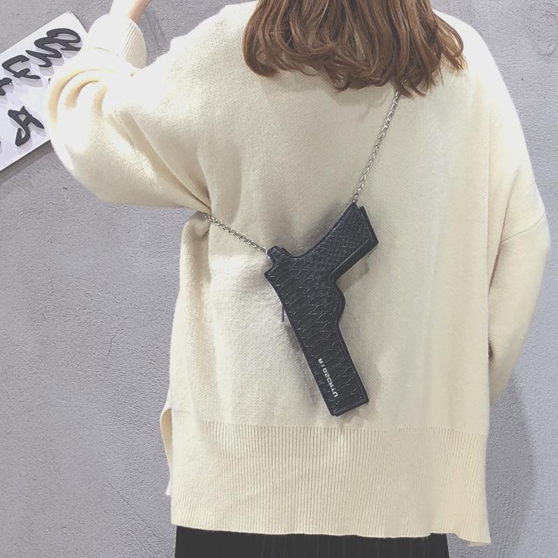 New Fashion Gun Design Women Purse Gun-shaped Bag Cool Small Messenger Bag