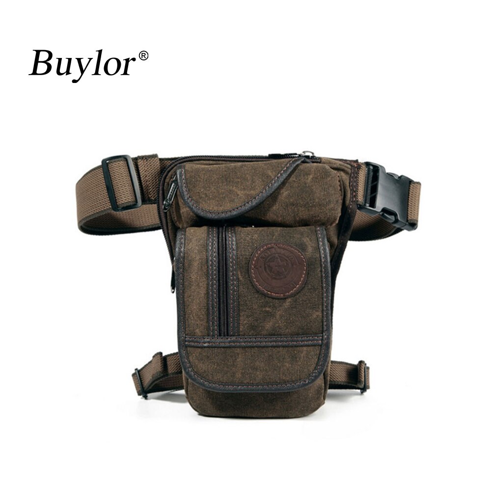Buylor Drop Leg Bag Vintage Thigh Pack Fanny Military Motor Cycle Messenger Canvas/Nylon Cycle Shoulder Bag Riding Waist Pack
