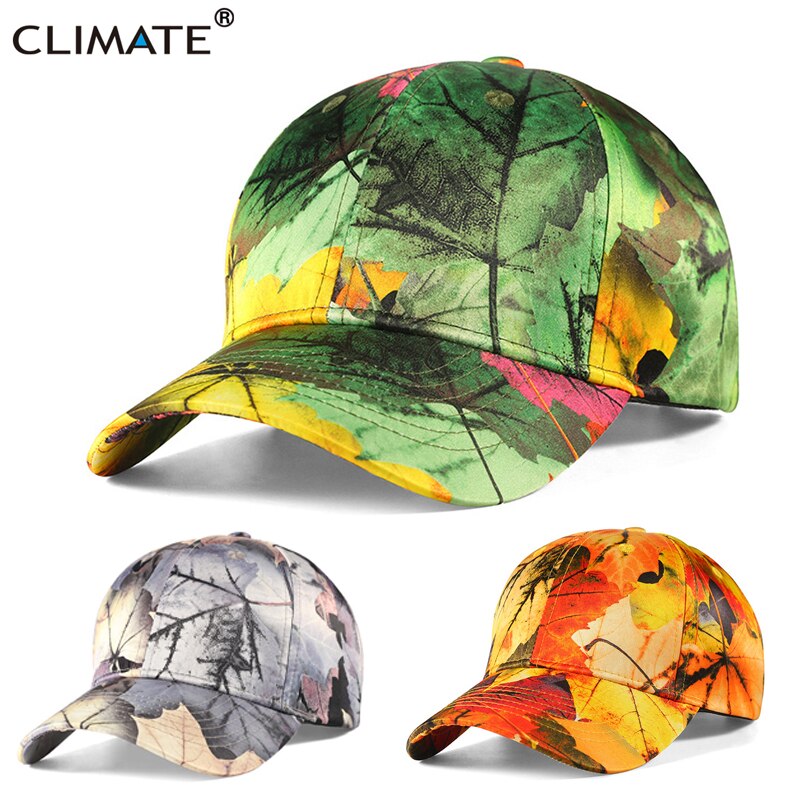 CLIAMTE 3D Forest Leaf Baseball Cap Camouflage Hunting Cap Outdoor Explore Pretend Hat Camouflage Baseball Hunting Shooting Cap