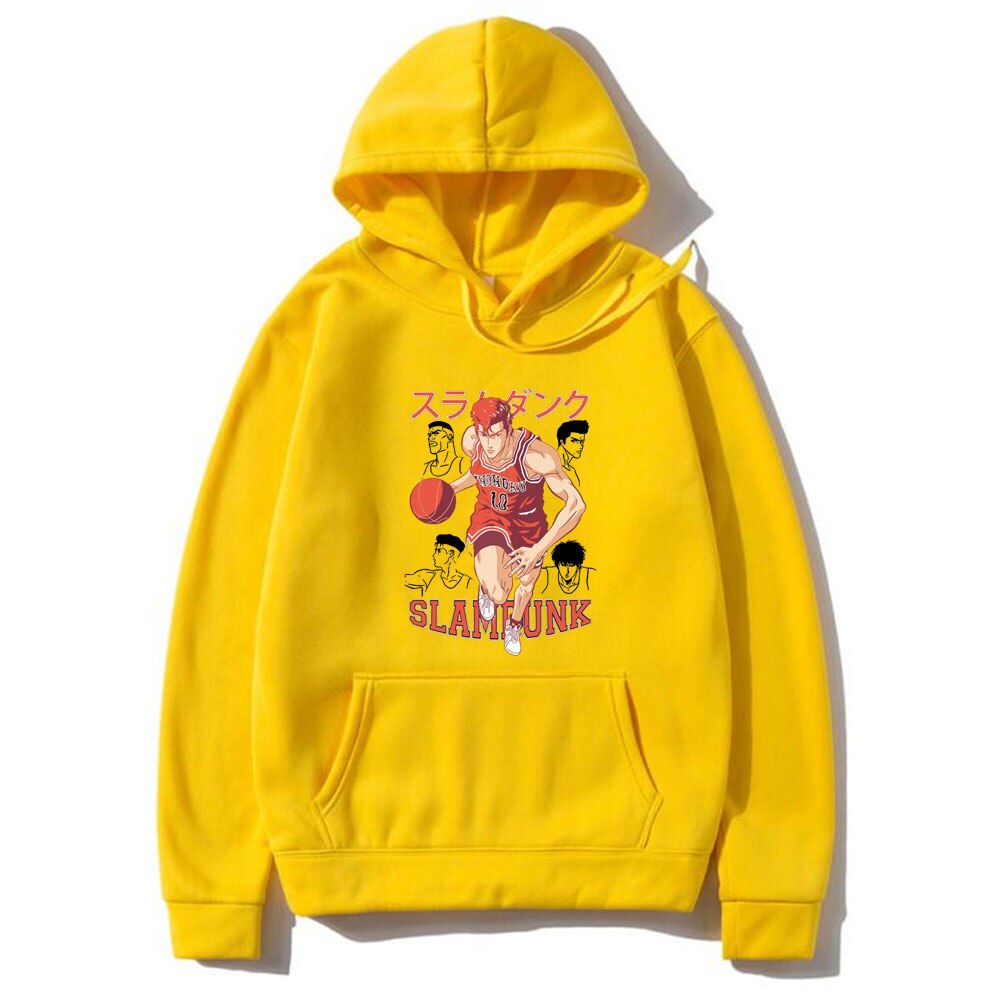 Anime SLAM DUNK Hoodie Hanamichi Sakuragi Graphic Printed Hoodies Men Women Fashion Cool Streetwear Basketball Boys Sweatshirt