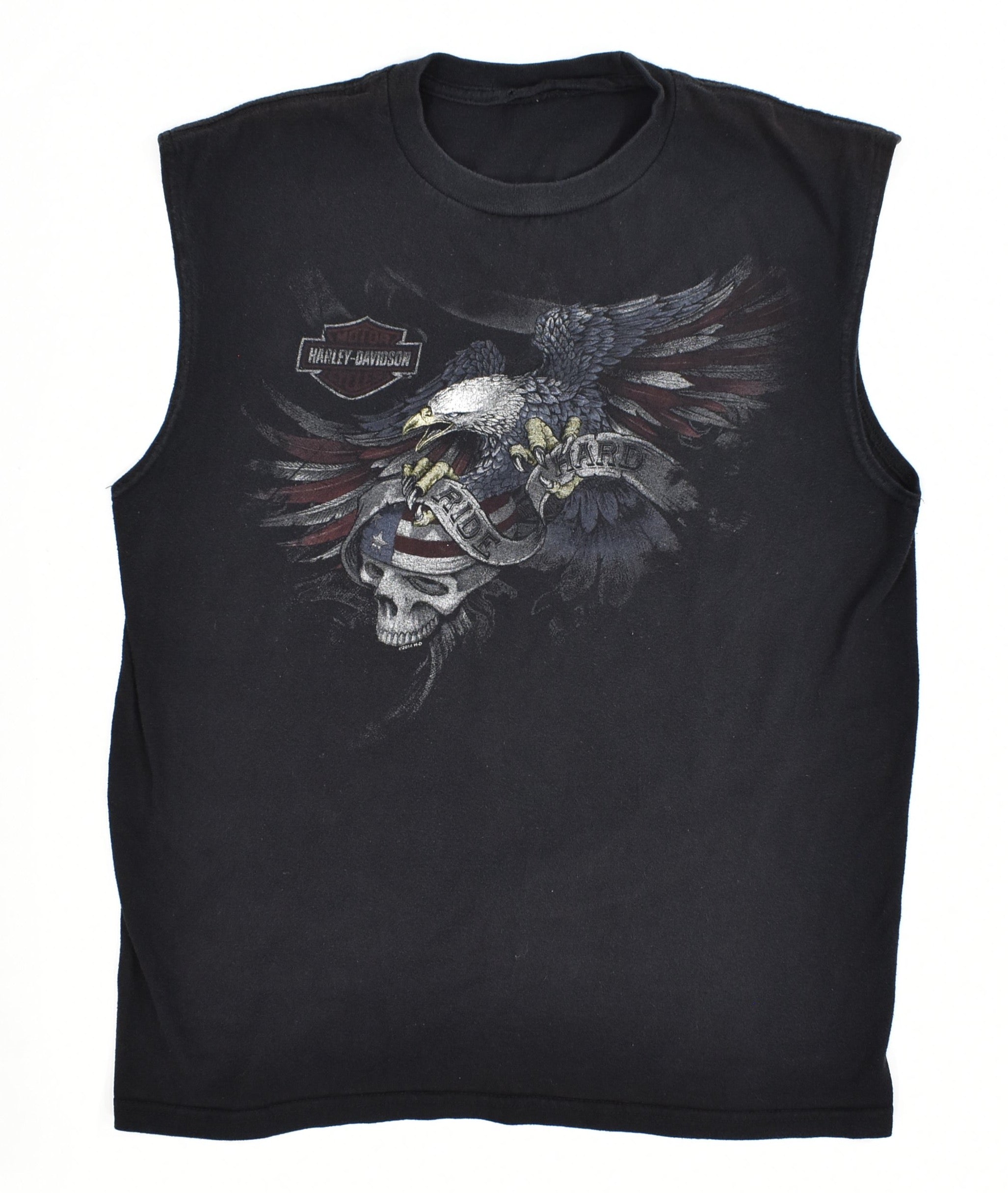 Harley Davidson Authentic Mens Cut Off Tee Medium Mens Ride or ride Vintage