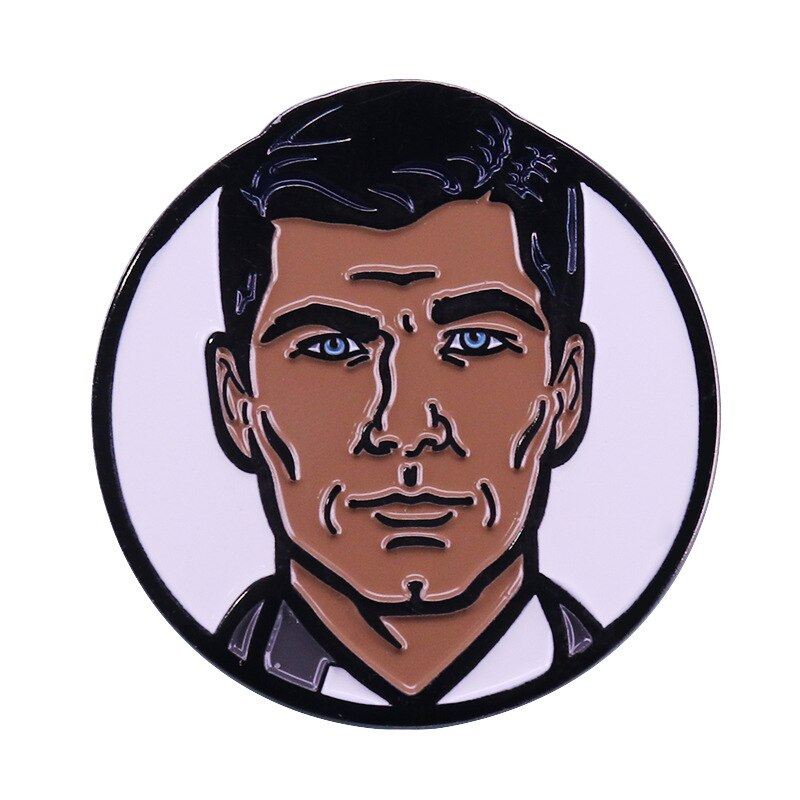 Animated Comedy Brooch Spy Archer Inspiration Badge