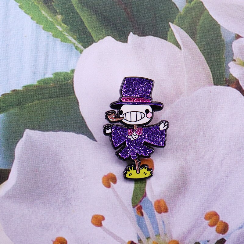 Cute glitter scarecrow brooch