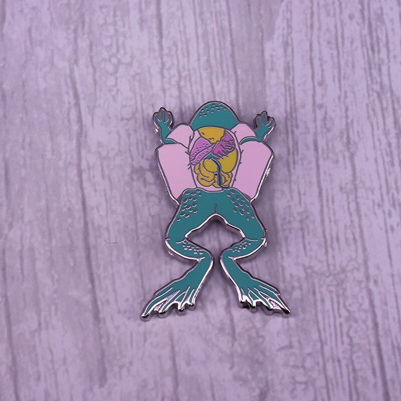 Anatomy Frog Brooch Science Physiology Medicine Experiment Badge