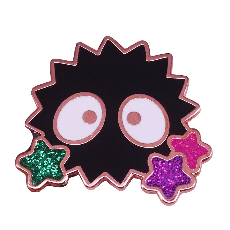 Ash elf flashing star brooch fantasy anime badge
