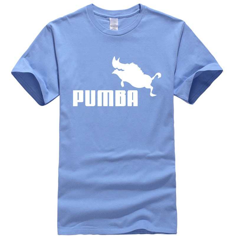 2019 New brand t shirts homme Pumba print men short sleeves t shirt 100% cotton