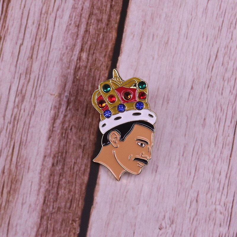 Queen lead singer Freddie Mercury brooch
