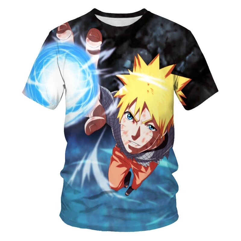 Anime naruto men's t-shirts Summer Harajuku Cool Short Sleevetshirt Japanese Anime Funny 3D Printe Streetwear naruto t shirt top