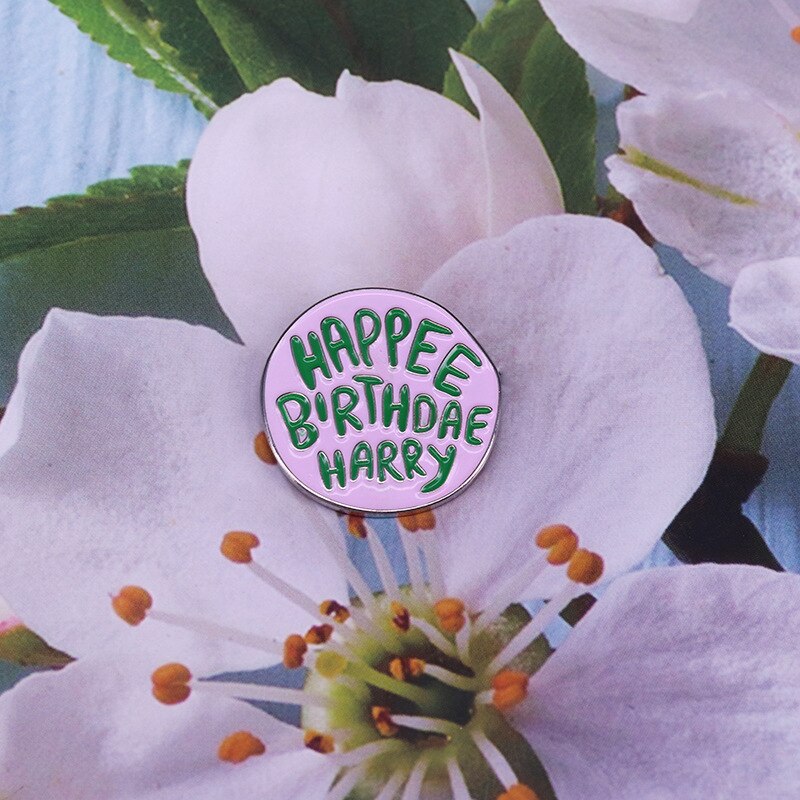 Pink birthday cake brooch