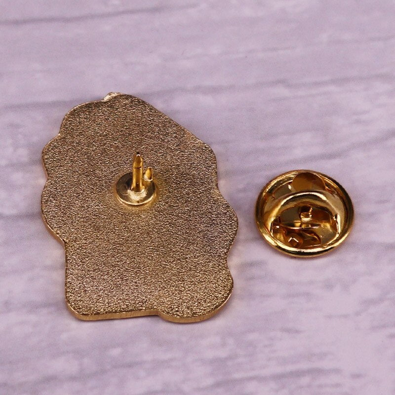 Beautiful long-haired girl brooch