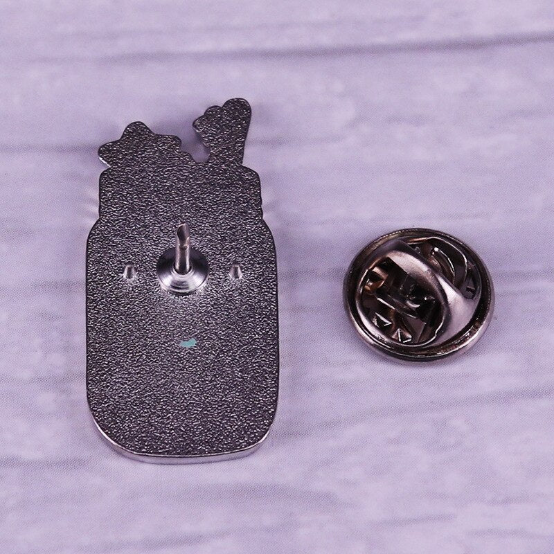 Magic Starry Bottle Brooch Describe the beautiful galaxy pastel art pin with a brush