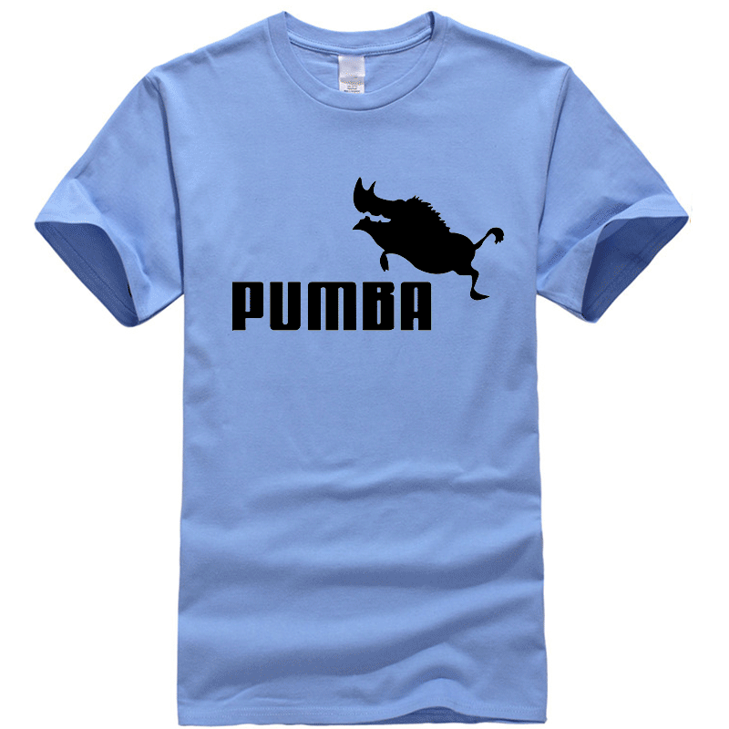 2019 New brand t shirts homme Pumba print men short sleeves t shirt 100% cotton