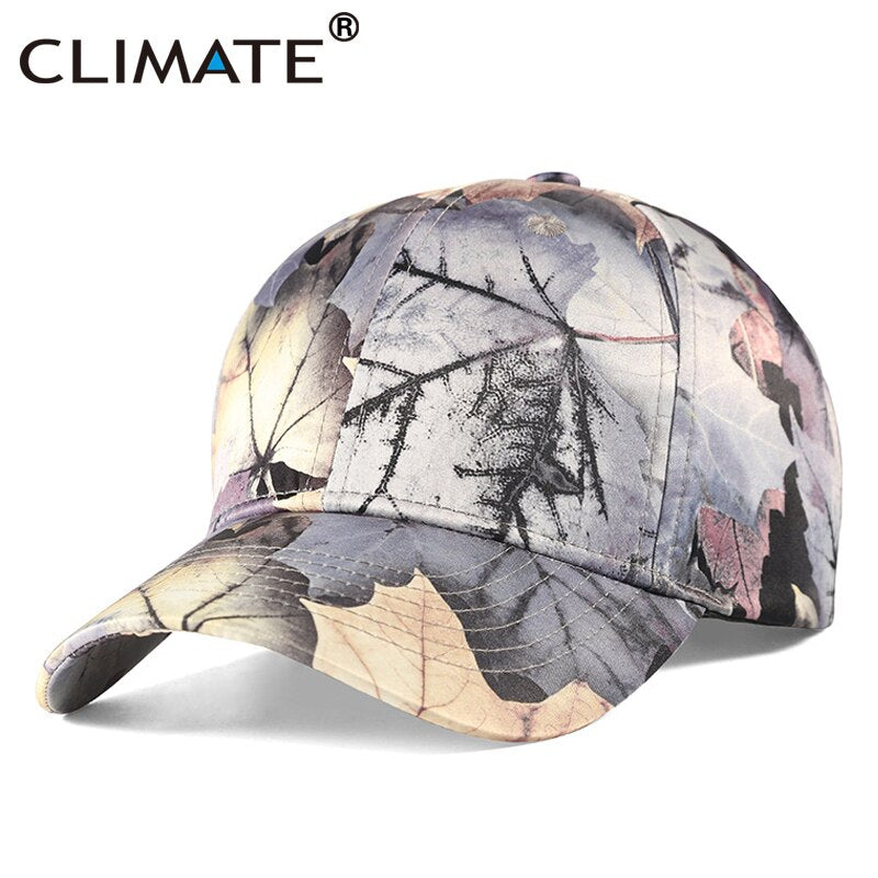 CLIAMTE Forest Camouflage Baseball Cap 3D Leaf Hunting Cap Outdoor Explore Pretend Hat Camouflage Baseball Hunting Shooting Cap