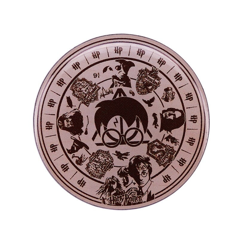 Magic World Brooch Fantasy Mayan Calendar Inspired Badge