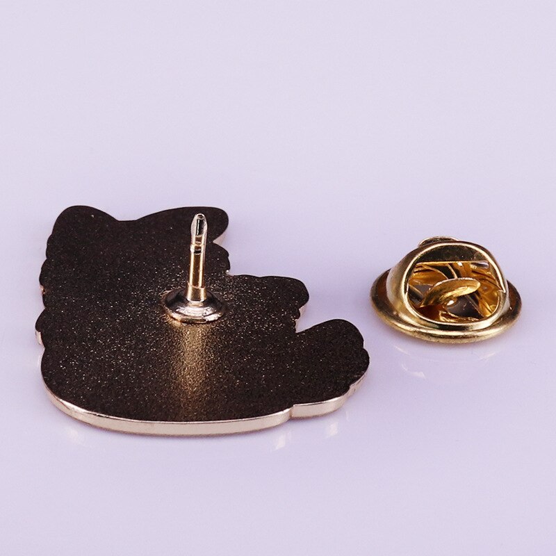Black wolf brooch shiny wolf venom badge cartoon animal pin