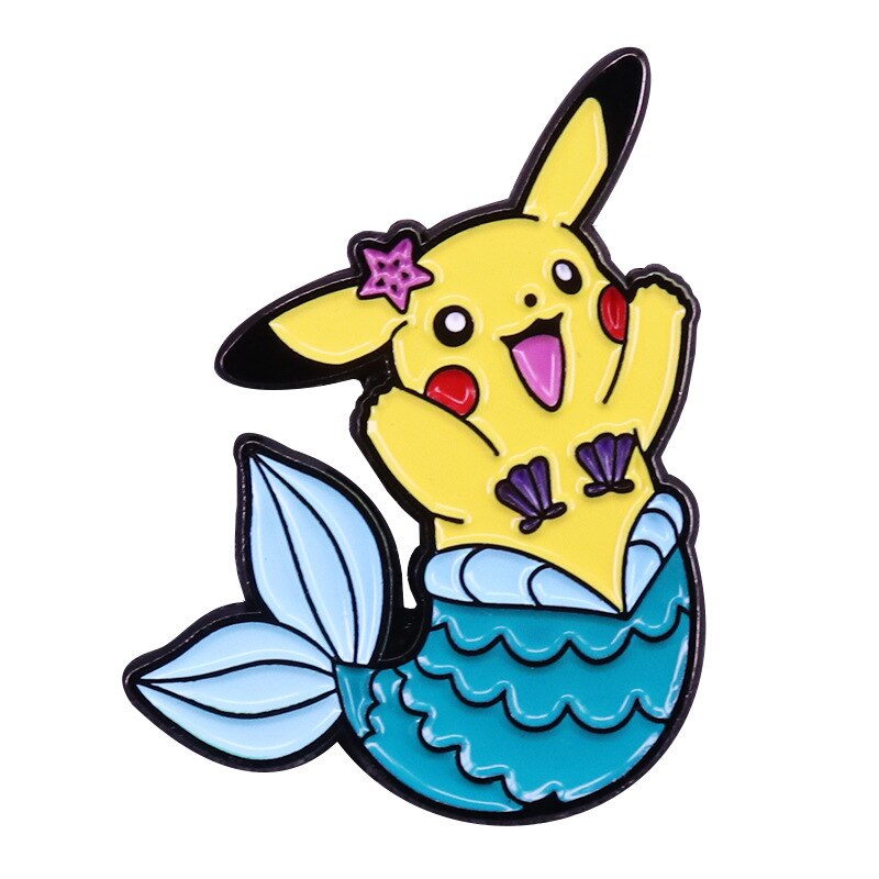 Beautiful mermaid mix and match brooch cute cartoon funny badge