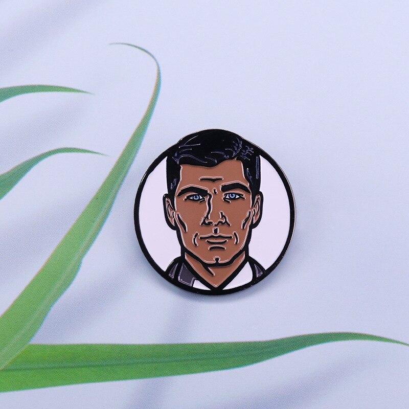 Animated Comedy Brooch Spy Archer Inspiration Badge