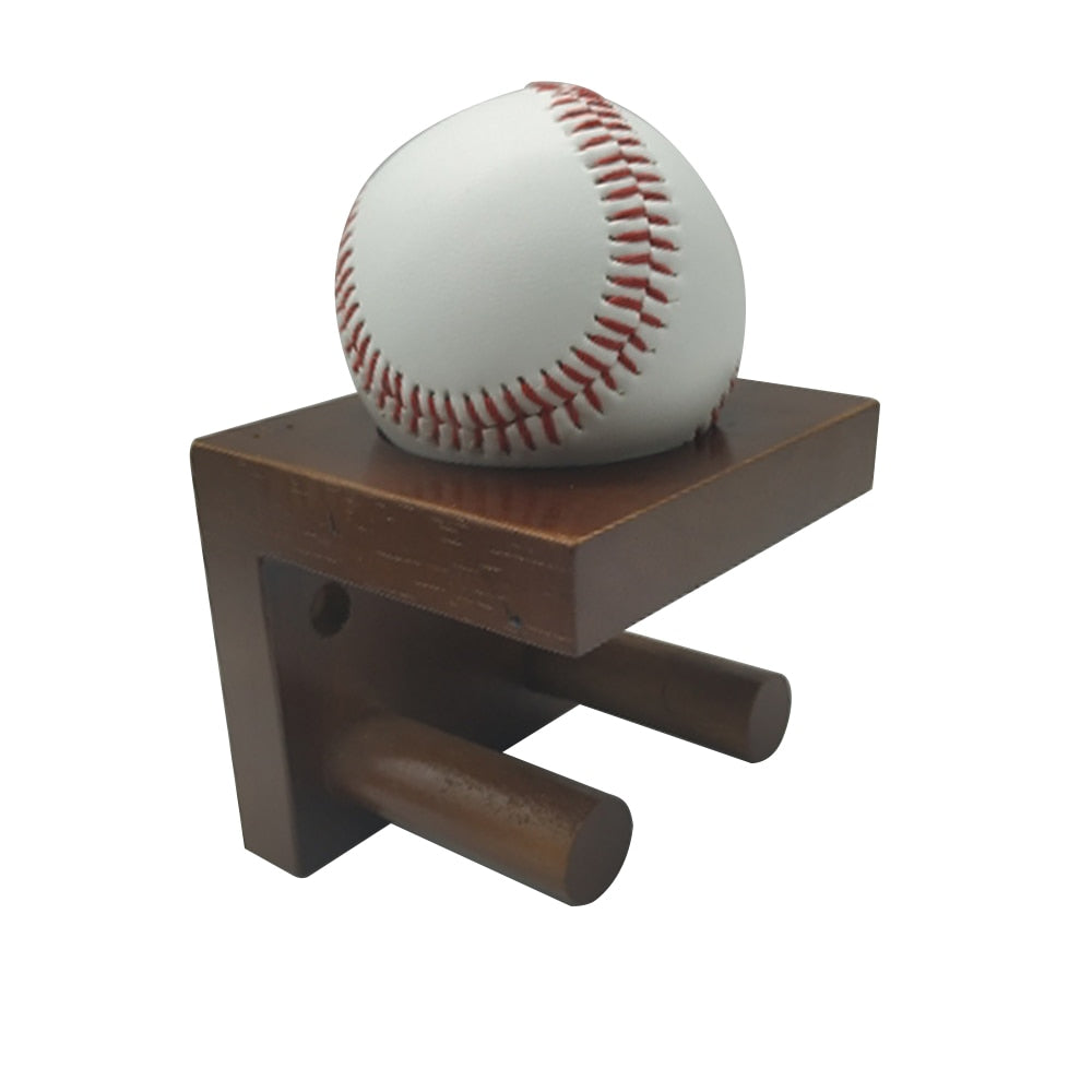 Wooden Wall Mount Baseball Bat Display Baseball Bat Holder Portable Horizontal Display Rack Hockey Softball Stick Rack Accessory