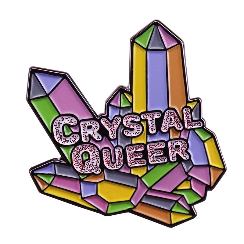 Crystal cluster glitter brooch badge pastel art brooch