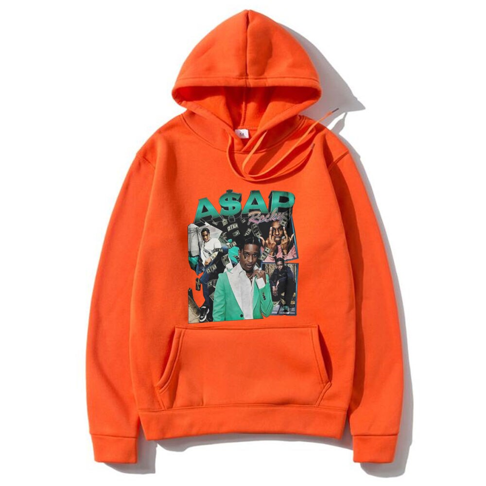 Awesome Hip Hop Rap ASAP Rocky Hoodie Men Women Oversized Street Hoodies Playboi Carti Hoody Harajuku Green Logo Print Clothes