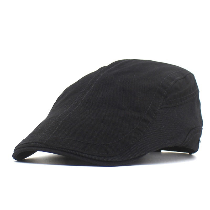 2021 four seasons solid Newsboy Caps Cotton Flat Peaked Cap Men and Women Painter Beret Hats 26