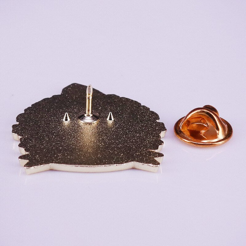 Cute dusty funny brooch "Clean up the mess, humans"-funny badge