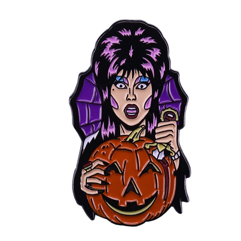 Dark Housewives Elvira Brooch 90s Horror Movie Badge