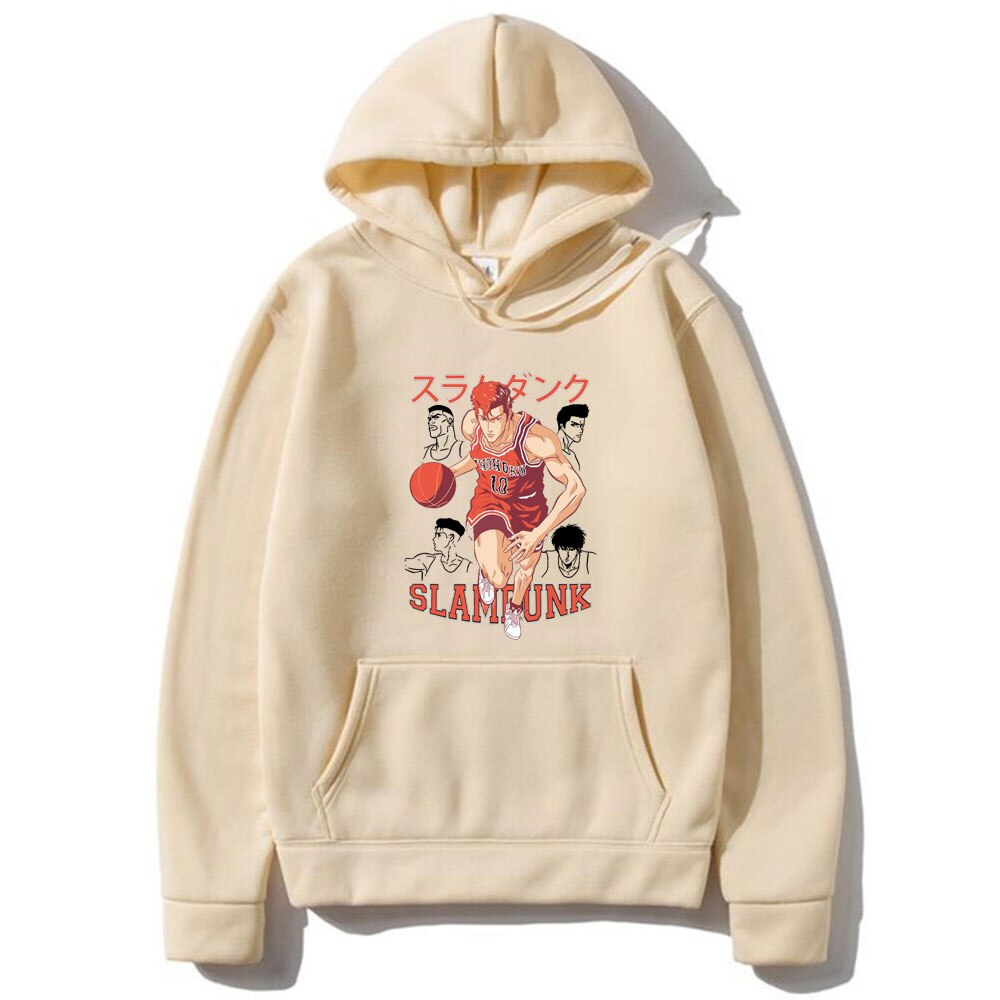 Anime SLAM DUNK Hoodie Hanamichi Sakuragi Graphic Printed Hoodies Men Women Fashion Cool Streetwear Basketball Boys Sweatshirt