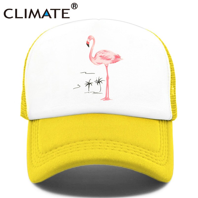 CLIMATE Flamingo Cap Girls Women Hat Pink Rose Cap Cute Lovely Summer Caps Hat Hip Hop Mesh Baseball Caps Hat for Women