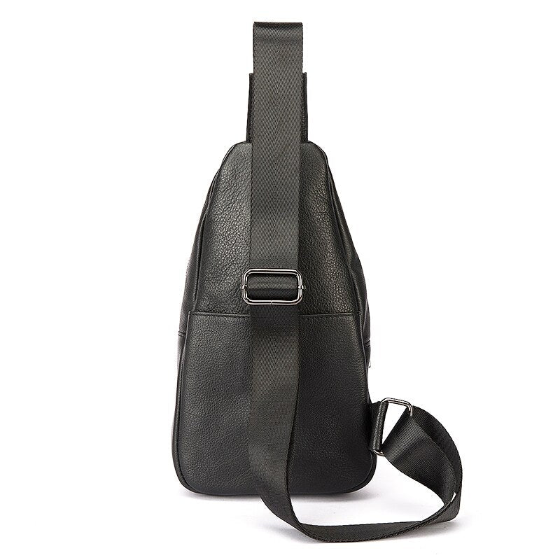 New Hot Sale Real Soft Leather Fashion Sling Chest Bag 8" Tablet Design Tea One
