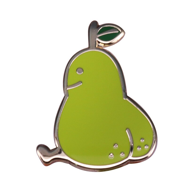 Cute pear brooch cartoon fruit badge creative shirt backpack accessories