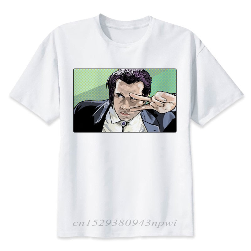 pulp fiction men's T-shirt 2020 Fashion Men Novelty Printed Short Sleeve Summer