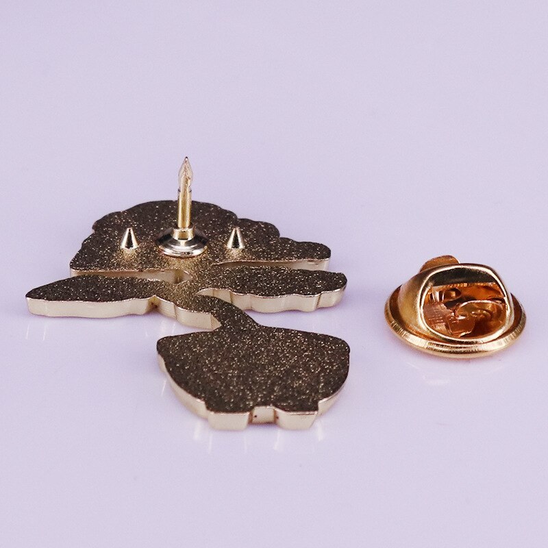 Beautiful flower bonsai tree glitter brooch natural plant badge