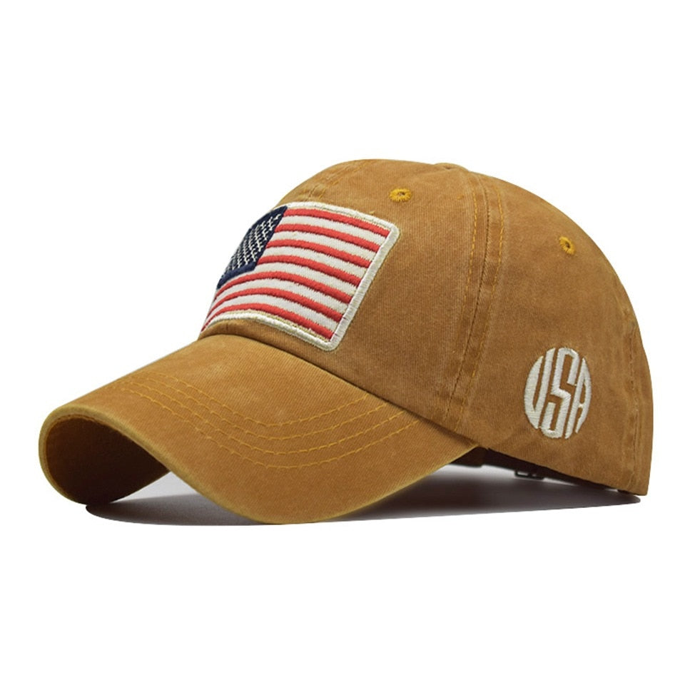 Men's USA American Flag Baseball Cap Men Tactical Army Cotton Military Hat US Unisex Hip Hop Hat Sport Caps Hats Outdoor