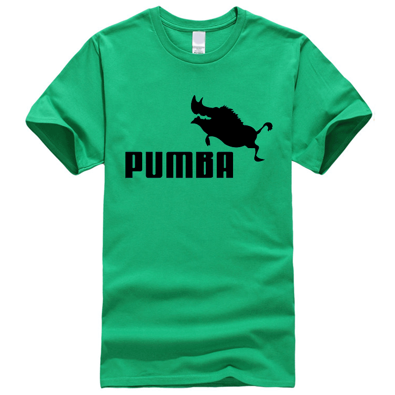 2019 New brand t shirts homme Pumba print men short sleeves t shirt 100% cotton