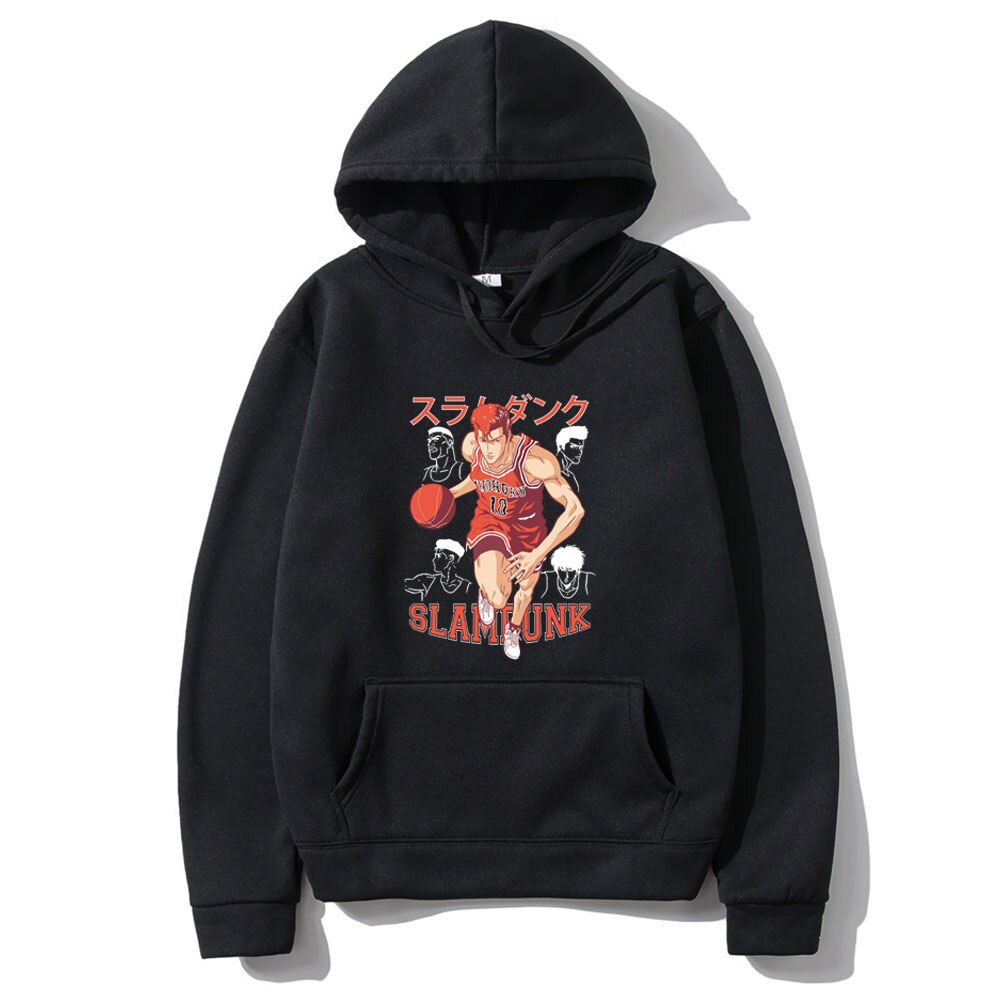 Anime SLAM DUNK Hoodie Hanamichi Sakuragi Graphic Printed Hoodies Men Women Fashion Cool Streetwear Basketball Boys Sweatshirt