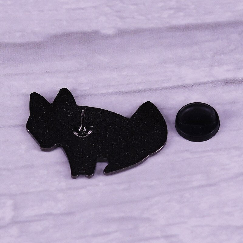 Cute red fox brooch cartoon origami small animal badge