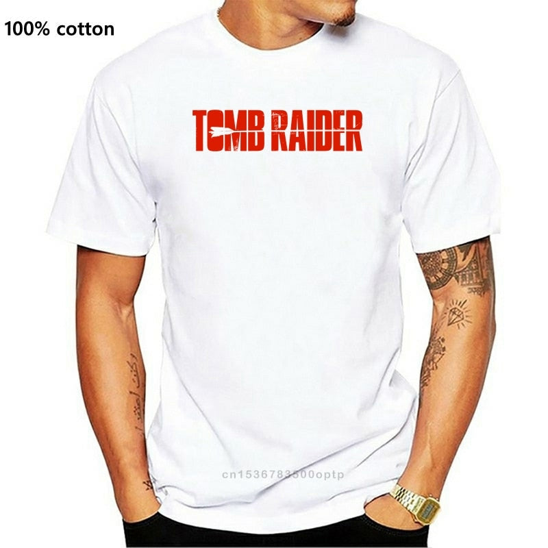 Tomb Raider Logo Black T Shirt New