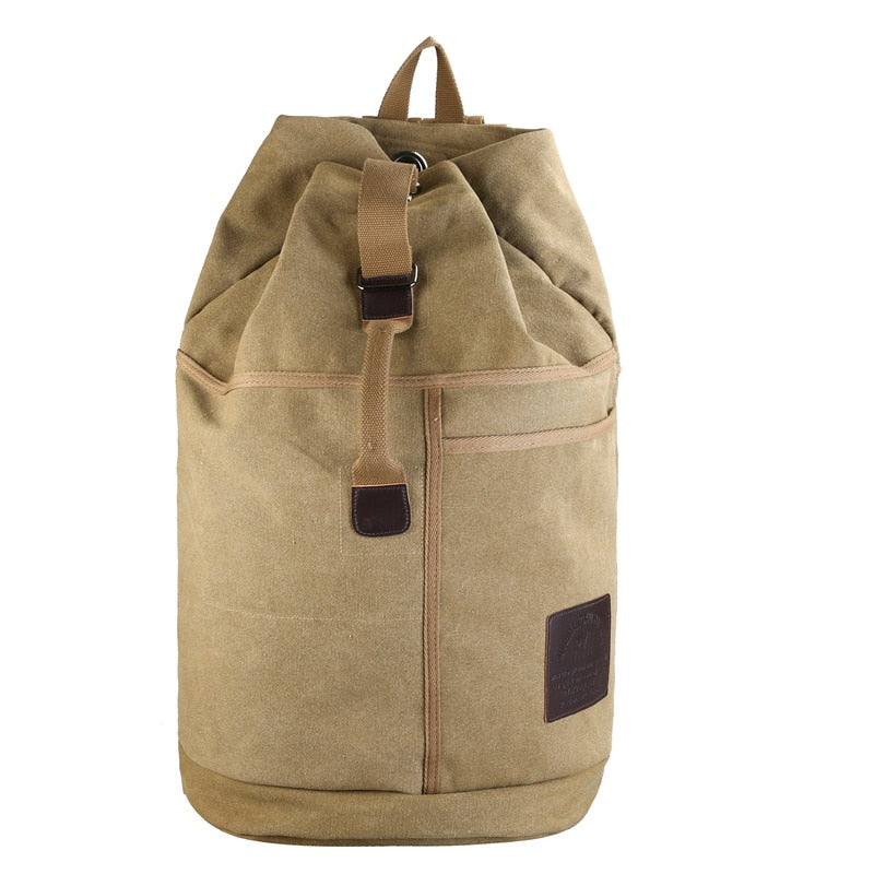 2021 New Large Capacity Travel Backpacks Male Luggage Canvas Bucket Shoulder Bag Man Travel Duffle Bags Men Rucksack Outdoor