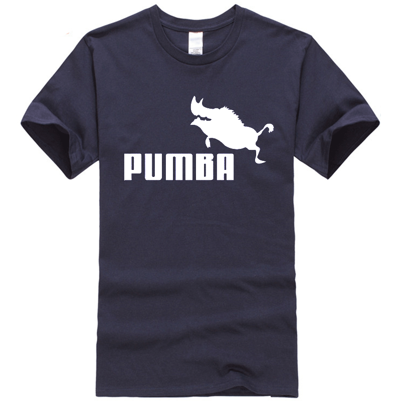 2019 New brand t shirts homme Pumba print men short sleeves t shirt 100% cotton